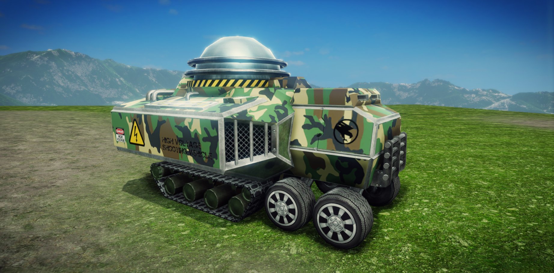Tesla Tank with GDI forest Camo